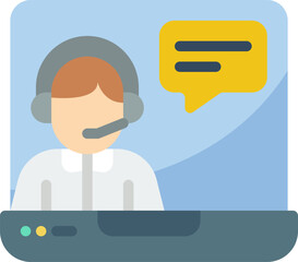 live chat Illustration on a white background.