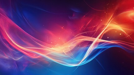 Fototapeta premium digital particles wave and light abstract background