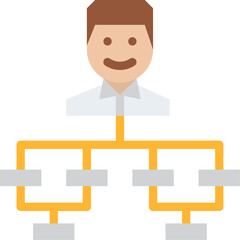 organization Illustration on a white background.