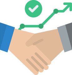 partnership Illustration on a white background.