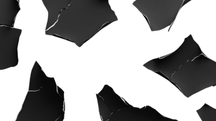 Torn Black Paper Background with Jagged Edges and Textured Surface Ideal for Creative Design Projects, Presentations, or Abstract Artwork Themes