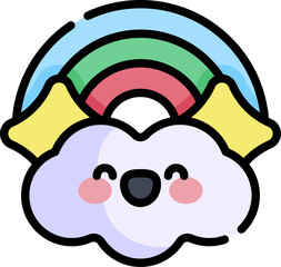 rainbow Illustration on a white background.