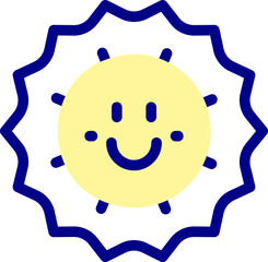 sun Illustration on a white background.