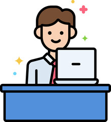 worker Illustration on a white background.