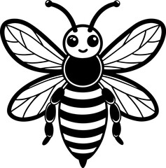 a-cute--bee-honey--head--on-white-background- 