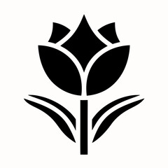 Silhouette flower logo #2