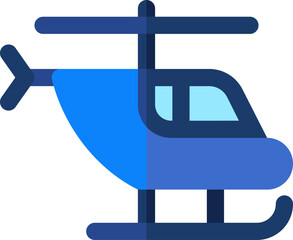 helicopter Illustration on a white background.