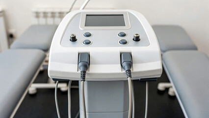 Medical Device on Treatment Table in Modern Healthcare Facility