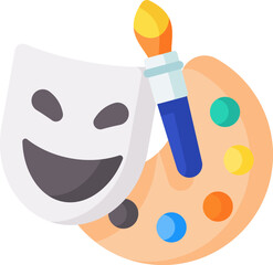 paint brush Illustration on a white background.