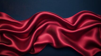 Obraz premium Luxurious Red Silk Drape on Dark Background