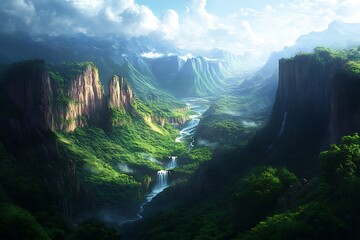 a dramatic valley