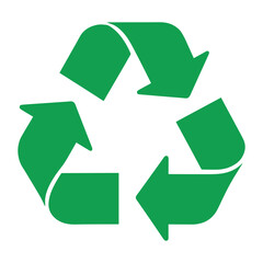 Fototapeta premium Green Recycle Symbol Icon Sign