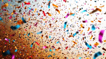Fototapeta premium Colorful Confetti Celebration Background for Party Decorations