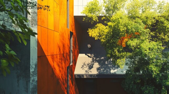 pedestrain-friendly street design, graffic calming measures, outdoor cafes, international atmosphere,international community, resedential building, 8-15 floors, minialist architecture design, bright a
