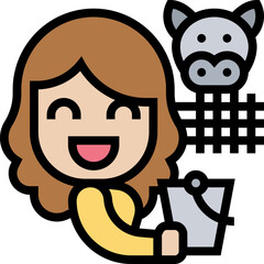farmer Illustration on a white background.