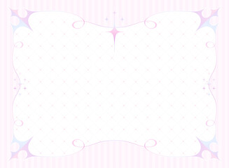 可愛いピンクの煌めくフレーム背景
