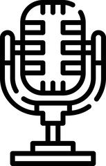 microphone Illustration on a white background.