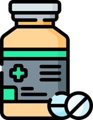 medicine Illustration on a white background.