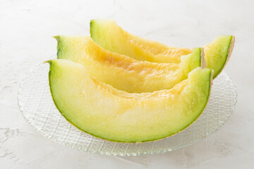 切り分けられたメロン