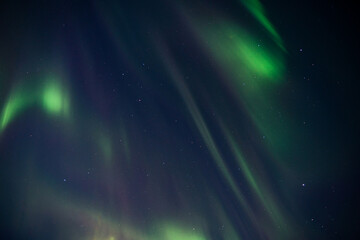 aurora borealis over the mountains