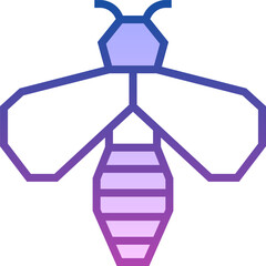 bee Illustration on a white background.