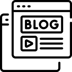 blogging Illustration on a white background.