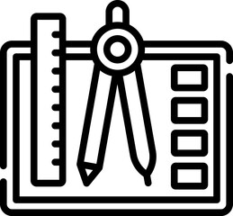 blueprint Illustration on a white background.