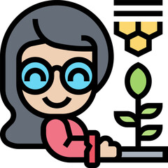 botanist Illustration on a white background.