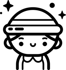 boy Illustration on a white background.