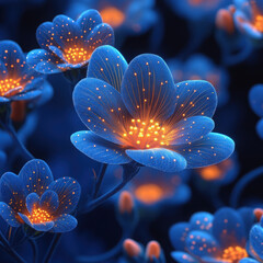 Vibrant Geranium Flowers in Bloom – Botanical Floral Art for Nature