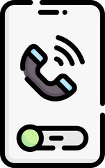 call Illustration on a white background.
