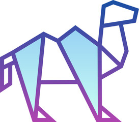 camel Illustration on a white background.