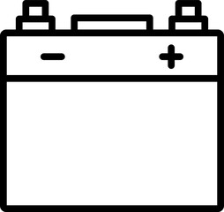 car battery Illustration on a white background.
