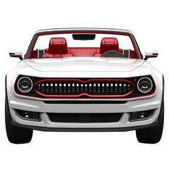  3D Car Mockup Isolated on Transparent Background