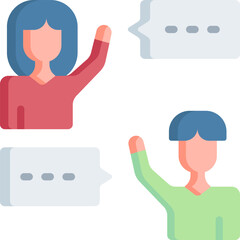 communication Illustration on a white background.