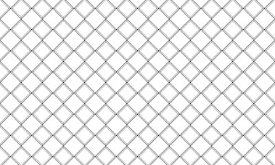 Naklejka premium 点線のひし形が点線に囲まれた二重の格子柄