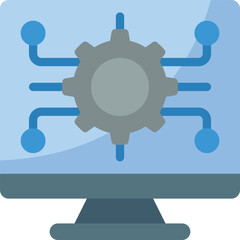 computer  Illustration on a white background.