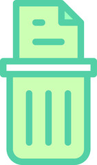 delete file Illustration on a white background.