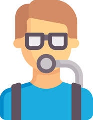 diver Illustration on a white background.