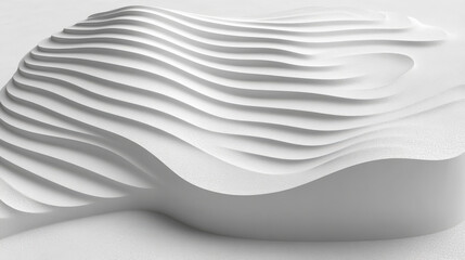 Obraz premium Modern abstract 3D background with smooth curves and waves