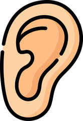 ear Illustration on a white background.