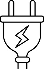 electric plug Illustration on a white background.