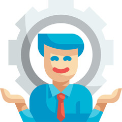 engineer Illustration on a white background.