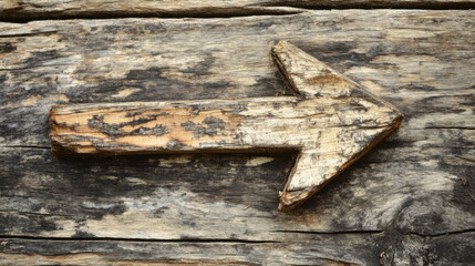 Close-up rustic arrow design