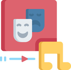 entertainment Illustration on a white background.