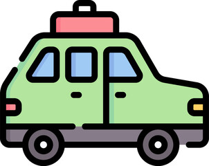 family car Illustration on a white background.