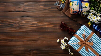 Father's Day Home Furnishing Background: Using a Cozy Home Setting to Set Off the Exclusive Festival of Father's Deep Love