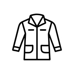 Utility Jacket Icon Design in Minimalist Style  