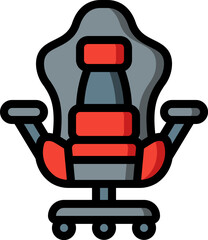 gaming chair Illustration on a white background.