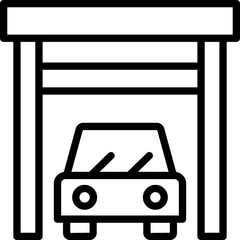 garage Illustration on a white background.